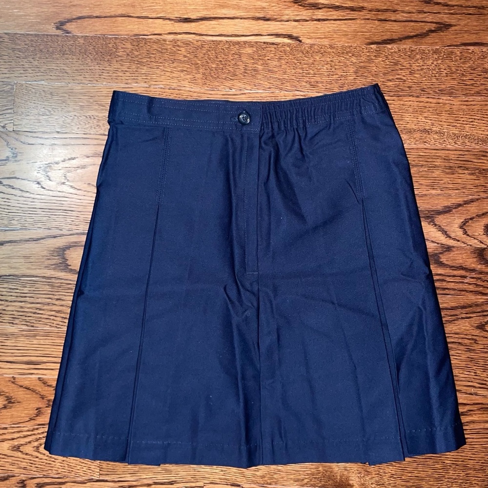 NWT Classroom Navy Girls Kick Pleat Skirt Size 8